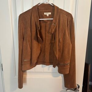 Faux Suede Moto Jacket